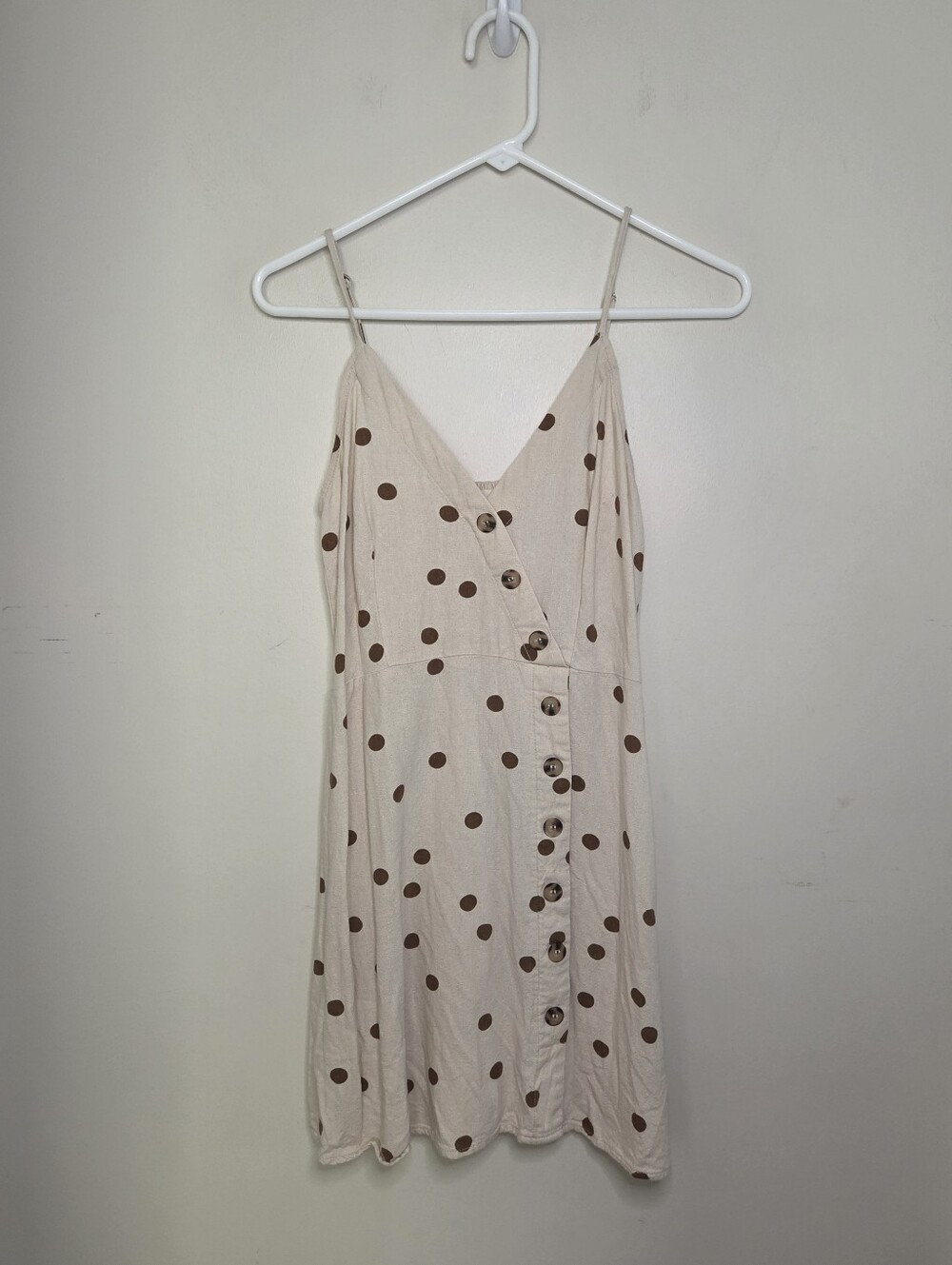 Women's Altar'd State Linen Blend Polka Dot Dress Sz Small